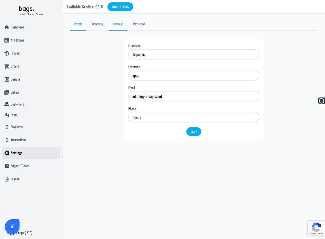 Settings Navigation